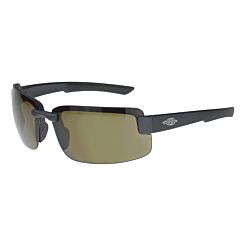 Radians 440613 Polarized Safety Glasses Inlaid Temple Grips For Better Stability And Comfort, Soft Rubber Nosepiece For Added Comfort, Black Frame, Polarized Brown Lens