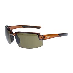 Radians 441107 Polarized Safety Glasses Inlaid Temple Grips For Better Stability And Comfort, Soft Rubber Nosepiece For Added Comfort, Crystal Brown Frame, Hd Brown Lens