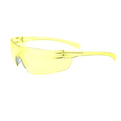 Radians Se1-40 Safety Glasses Lightweight Design, Rubber Nosepiece, Amber Frame, Amber Lens