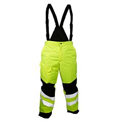 Kishigo In410 Premium Black Series Insulated Pants, Class E, Lime, Size Medium