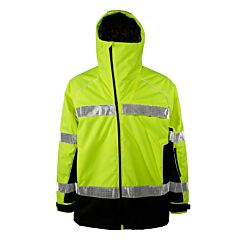 Kishigo Js152 Premium Brilliant Series 360 Pro Parka, Class 3, Lime, Size Large
