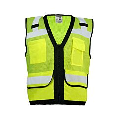 Kishigo S5008Z Economy Surveyors Safety Vest, Lime, Size 2X-Large