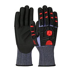 Pip 16-Mp585/L G-Tek Polykor Impact, 18G Blue W/L1 Tpr, Black Neofoam Grip, Cut Level A5, Size Large