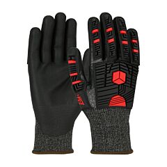 Pip 16-Mp785/M G-Tek Polykor Impact, 18G Black W/L1 Tpr, Black Neofoam Grip, Cut Level A7, Size Medium