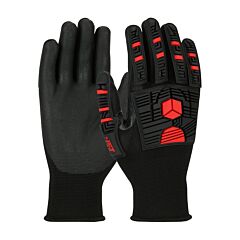 Pip 34-Mp155/M G-Tek Impact, 15G Black Nylon Shell W/L1 Tpr, Black Nitrile Foam Grip,Tc, Size Medium
