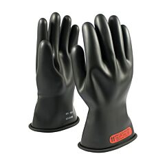 Novax 150-0-11/10.5 Class 0 Rubber Insulating Glove With Straight Cuff, 11" Length, Black, Size 10.5