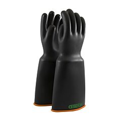 Novax 159-3-18/11 Class 3 Rubber Insulating Glove With Bell Cuff, 18" Length, Black, Size 11