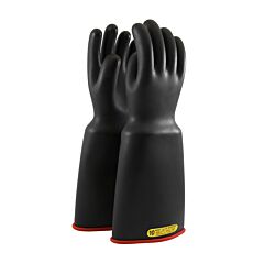 Novax 161-2-18/9.5 Class 2 Rubber Insulating Glove With Bell Cuff, 18" Length, Black, Size 9.5