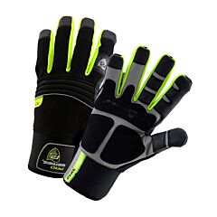 West Chester 96652/S Hi-Vis Yeti, Leather Palm Gloves, Waterproof, Fleece Lined, Size Small