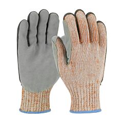 Pip 09-H550Slpv/Xxl Seamless Knit W/ Split Cowhide Palm Hppe Shell, Thumb Crotch, A7, Vend, Pack Of 12 Pairs