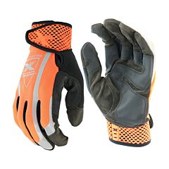 Pip 89308Or/M Extreme Work Vizx Safety Orange Performance Gloves, Size Medium