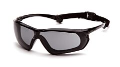 Pyramex Sbg10620Dt Crossovr Safety Glasses, Black-Gray Frame / Gray H2X Anti-Fog Lens