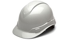 Pyramex Hp44116S Ridgeline Hard Hat 4 Point Ratchet Suspension, Shiny White Graphite Pattern