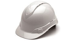 Pyramex Hp44116Sv Ridgeline Vented Hard Hat 4 Point Ratchet Suspension, Shiny White Graphite Pattern