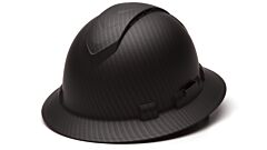 Pyramex Hp54117V Ridgeline Vented Full Brim Hard Hat 4 Point Ratchet Suspension, Black Graphite