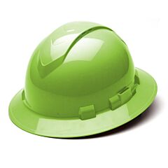 Pyramex Hp54131V Ridgeline Full Brim Hard Hat Vented 4 Point Ratchet Suspension, Hi-Vis Lime