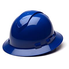 Pyramex Hp54160V Ridgeline Vented Full Brim Hard Hat 4 Point Ratchet Suspension, Blue