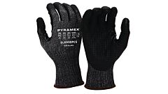 Pyramex Gl603Dpc5X2 Microfoam Nitrile Ansi A4 Cut Resistant Gloves With Dotted Palm, Size 2X-Large