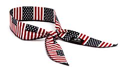 Pyramex Cnb12Pkflg Beaded Cooling Bandana 12 Pack, American Flag, Pack Of 12 Each