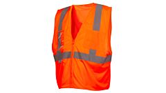 Pyramex Rvz2120Cpx5 Rvz21 Series, Class 2 Economy Vest With Clear Pocket, Orange, Size 5X-Large, 1/Each