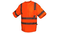 Pyramex Rts3420L Rts34 Series, Type R, Class 3 Orange T-Shirt With Heat Sealed Tape, Size Large, 1/Each