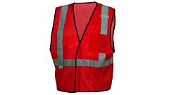 Pyramex Rv1227X4-X5 Rv12 Series, Red Vest, Non-Ansi, Size 4Xl - 5Xl, 1/Each