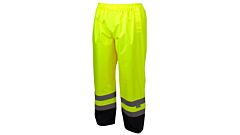 Pyramex Rrwp3110X2 Premium Hi-Vis Rain Pants, Lime, Size 2X-Large, 1/Each