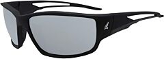 Edge Sk117 Kazbek Safety Glasses, Black Frame With Silver Mirror Lens