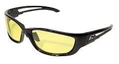 Edge Sk-Xl112 Kazbek Xl Safety Glasses, Black Frame With Yellow Lens