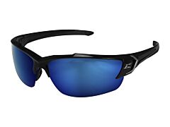 Edge Tsdkap218-G2 Khor G2 Safety Glasses, Black Frame With Polarized Aqua Precision Blue Mirror Lens