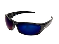 Edge Tsrap218 Reclus Safety Glasses, Black Frame With Polarized Aqua Precision Blue Mirror Lens