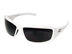 Edge Txb246 Brazeau Safety Glasses, White Frame With Polarized Smoke Lens