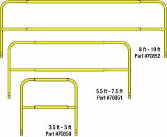 Tie Down 70850 3.5 Ft To 5 Ft Adjustable Guardrail Kit, Ts22 Safety Yellow