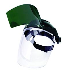Sellstrom S32151 Dp4 Series Ratchet Faceshield Standard Clear Anti-Fog, Shade 5 Ir Flip Visor