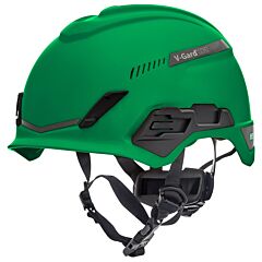 Msa 10194786 V-Gard H1 Safety Helmet, Trivent, Green, Fas-Trac Iii Pivot, Ansi, En12492