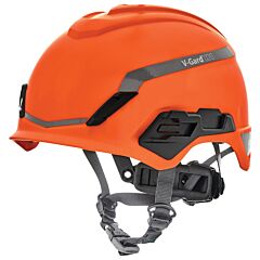 Msa 10194797 V-Gard H1 Safety Helmet, Novent, Orange, Fas-Trac Iii Pivot, Ansi, En397