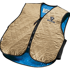 Techniche 6529-Kh-L Evaporative Sport Cooling Vest, Khaki, Size Large