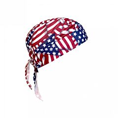 Techniche 6536-Usa Hyperkewl Evaporative Cooling Skull Cap, Usa Flag
