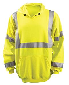 Occunomix Lux-Swt3Fr-Y4X Premium Flame Resistant Pull-Over Hoodie, Class 3, Yellow, Size 4X-Large
