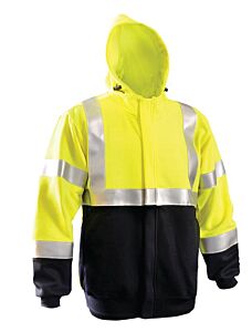 Occunomix Lux-Swt3Zfr-Y5X Premium Flame Resistant Pull-Over Hoodie, Class 3, Yellow, Size 5X-Large