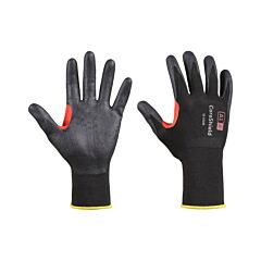 Honeywell 21-1518B/7S Coreshield A1/A Coated Cut Resistant Gloves, 7/S, Nylon Black Liner, Nitrile Micro-Foam Black Coating, 18 Ga