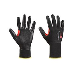 Honeywell 21-1818B/9L Coreshield A1/A Coated Cut Resistant Gloves, 9/L, Nylon Black Liner, Nitrile Super-Thin Black Coating, 18 Ga
