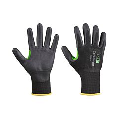 Honeywell 23-0513B/6Xs Coreshield A3/C Coated Cut Resistant Gloves, 6/Xs, Hppe/Basalt Black Liner, Nitrile Micro-Foam Black Coating, 13 Ga