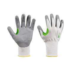 Honeywell 24-0513W/8M Coreshield Cut Resistant Gloves, 13 Gauge Hppe/Basalt White Liner, Grey Nitrile Coating, Cut A4/D, Medium