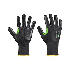 Honeywell 24-0913B/7S Coreshield Cut Resistant Gloves, 13 Gauge, Hppe/Basalt Black Liner, Black Nitrile Coating, Cut A4/D, Small