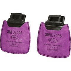 3M D3096 Secure Click Particulate Filters P100 With Nuisance Level Acid Gas Relief