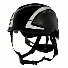 3M X5012X-Ansi Securefit Safety Helmet, No Vent With Reflective Tape, Black