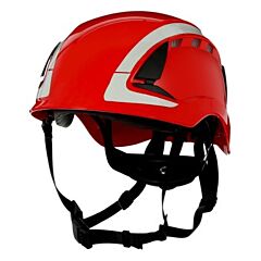 3M X5005Vx-Ansi Securefit Safety Helmet, Vented With Reflective Tape, Red