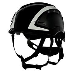 3M X5012Vx-Ansi Securefit Safety Helmet, Vented With Reflective Tape, Black