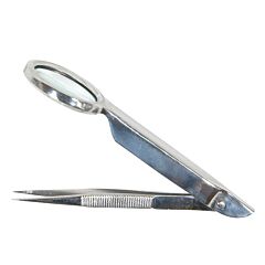 Hart Health 7314 Stainless Steel Forceps W/ Magnifier & Splinter Out, 3 1/2", 1/Each